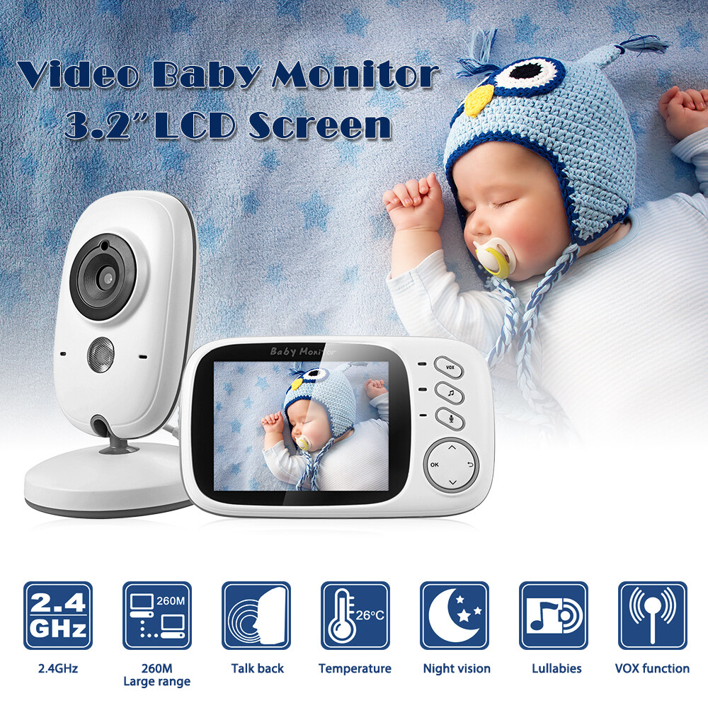 ซื้อที่ไหน 3.2" LCD Baby Monitor 2.4GHz wireless lullaby talkback night vision Camera