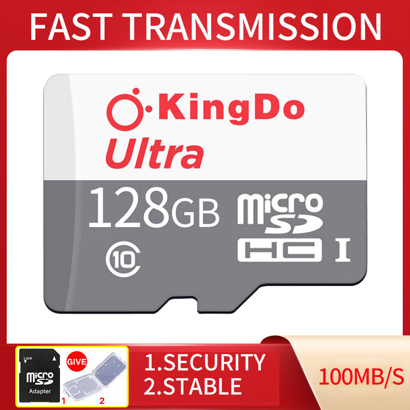 KingDo Micro SD Card 128GB 64GB 32GB Class10 ประกัน Memory MicroSD เมมโมรี่ ใส่โทรศัพท์ กล้องติดรถ กล้องถ่ายภาพ กล้องวงจรปิด กล้อง IP Camera
