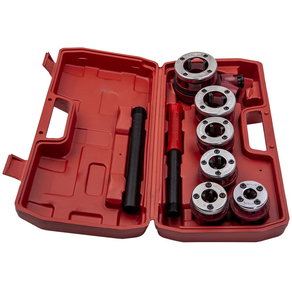 maXpeedingrods ชุดตัดภายนอก Threader Die Bar Head Handle Tool Set 14