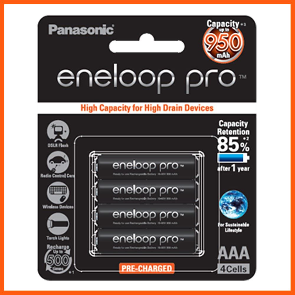 SALE ถ่านชาร์จ Eneloop Pro Rechargeable Battery AAA 950mAh แพ็ค 4 ก้อน (Black) อุปกรณ์เสริม กล้องไฟและอุปกรณ์สตูดิโอ กล้องวงจรปิด