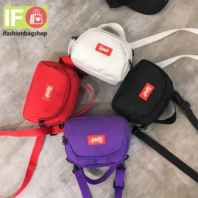 Ifashionbagshop (IF563) side shoulder bag Spur★(Backpacks shoulder side fabric headband breasted wallet)