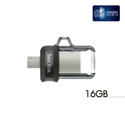 SanDisk Ultra Dual Drive m3.0 16GB (SDDD3_016G_G46) แฟลชไดร์ฟ สำหรับ สมาร์ทโฟน และ แท็บเล็ต Android