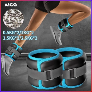 สินค้า AICO ถุงทรายถ่วงน้ำหนัก ถุงทรายข้อเท้า สำหรับข้อมือ ข้อเท้า 2 ชิ้น 1 คู่ ถุงทรายถ่วงขา ถุงทราย Ankle Weight Sandbag