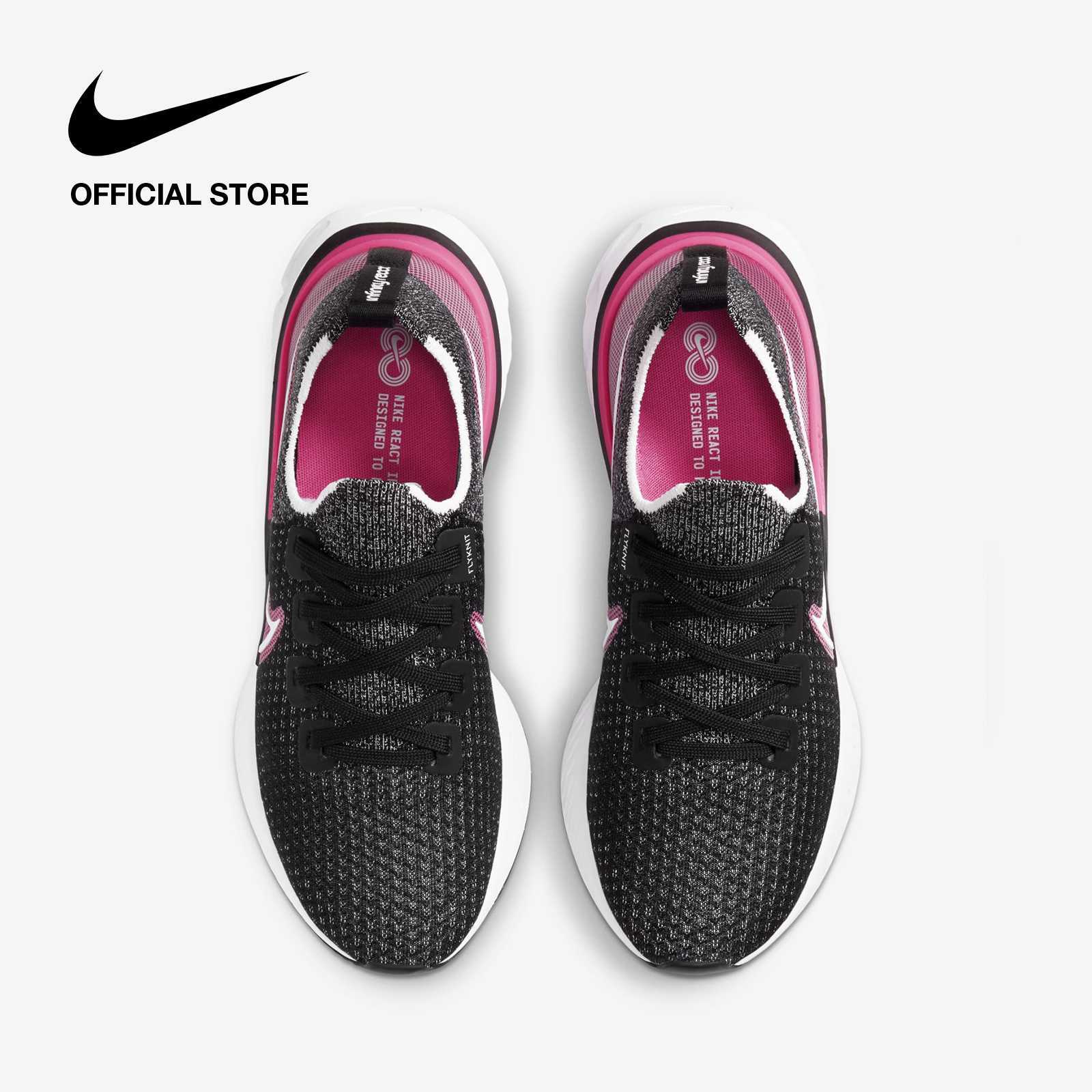 Nike Women's React Infinity Run Flyknit Shoes - Black รองเท้าผู้หญิง Nike React Infinity Run Flyknit - สีดำ