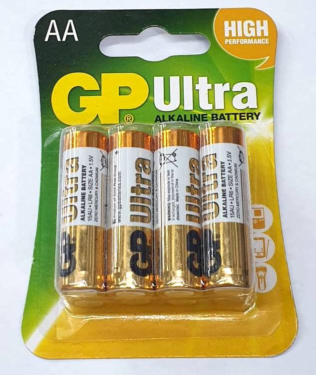 ถ่านGP Ultra Alkaline Size AA (LR6) 1.5V แพค 8 ก้อน ของใหม่ ของแท้