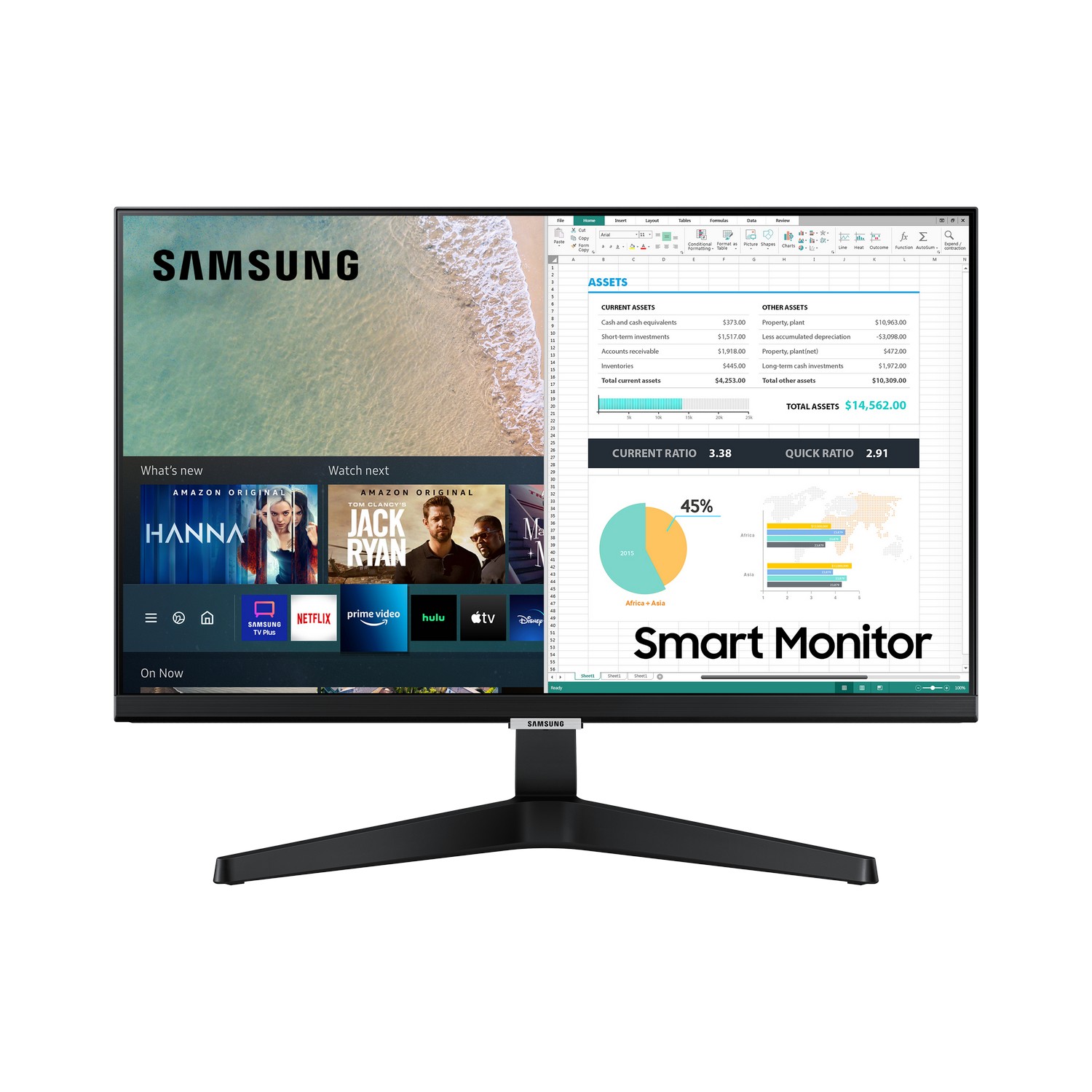 Samsung 24นิ้ว Monitor LS24AM506NEXXT / 1,000:1(Typ.) / 1,920 x 1,080 @60Hz / HDMI 