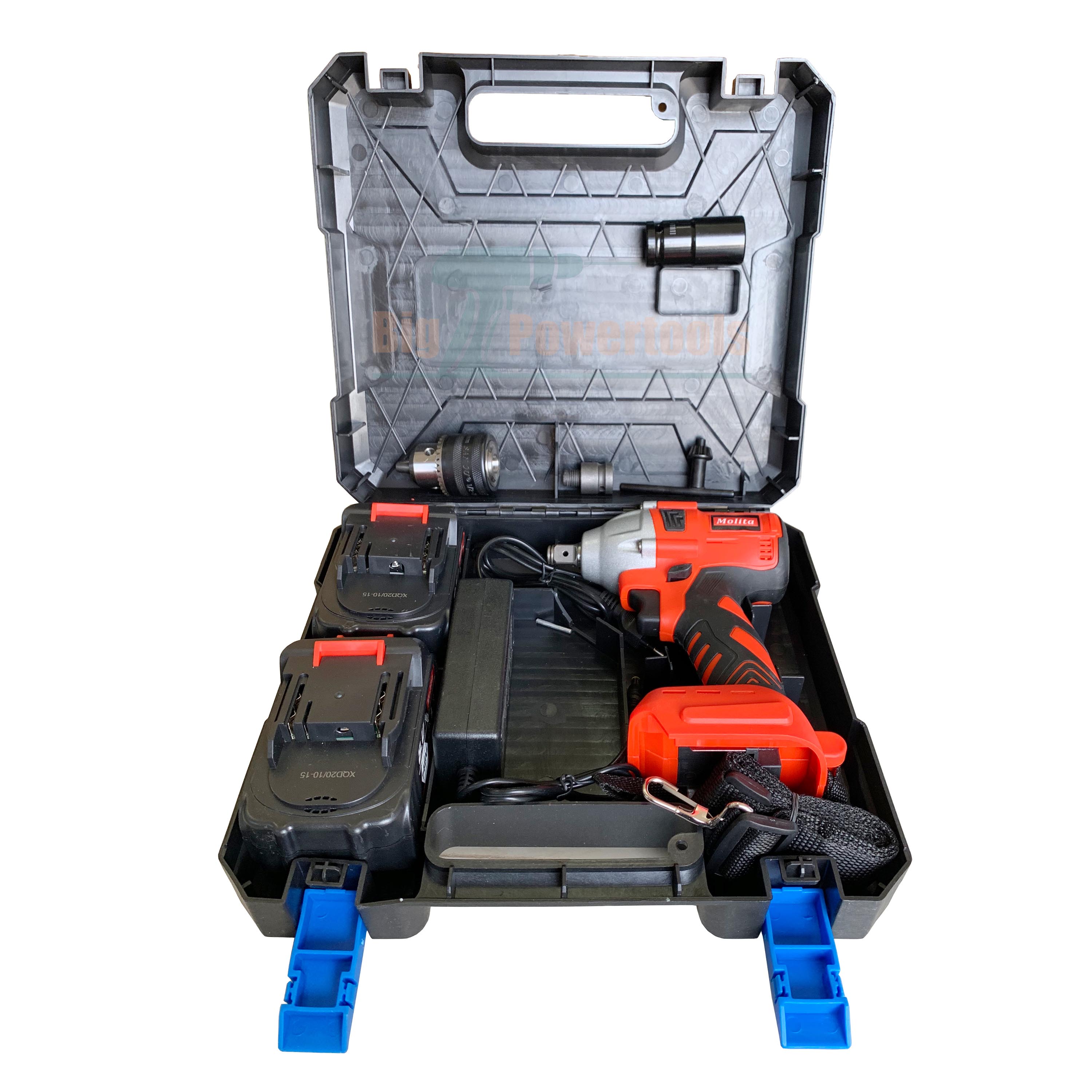 MOLITA บล็อกแบต 148V บล็อกไฟฟ้า  ล็อกแบตเตอรี่  แบต Li-ion 2ก้อน 2ระบบ   รุ่นสีแดง(รุ่นใหม่ สำหรับงานหนักมาก)