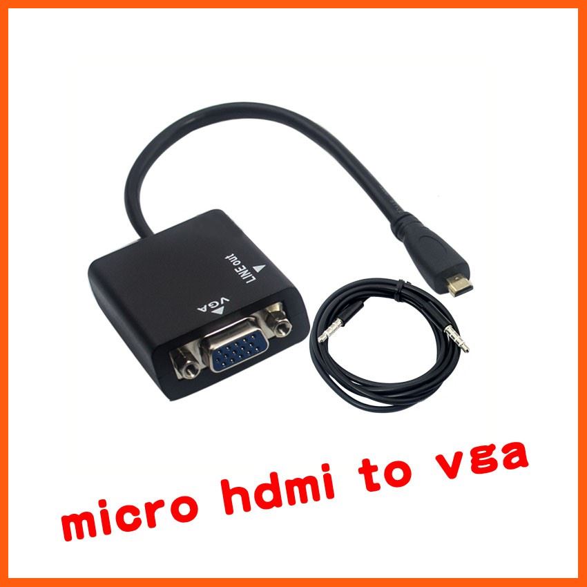 ลดราคา Micro HDMI to VGA With Audio Adapter #ค้นหาสินค้าเพิ่ม สายสัญญาณ HDMI Ethernet LAN Network Gaming Keyboard HDMI Splitter Swithcher เครื่องมือไฟฟ้าและเครื่องมือช่าง คอมพิวเตอร์และแล็ปท็อป