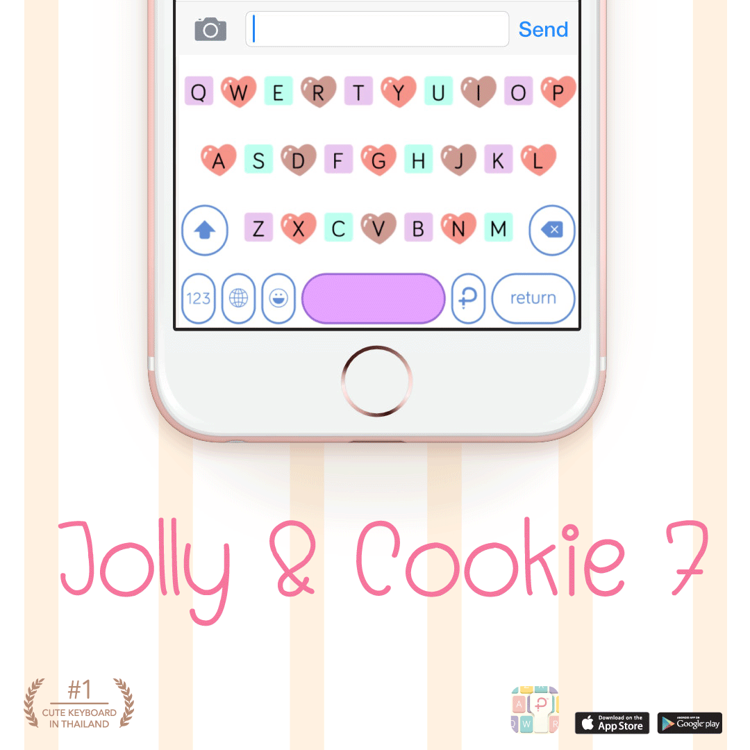 Jolly & Cookie 7 Keyboard Theme⎮(E-Voucher) for Pastel Keyboard App