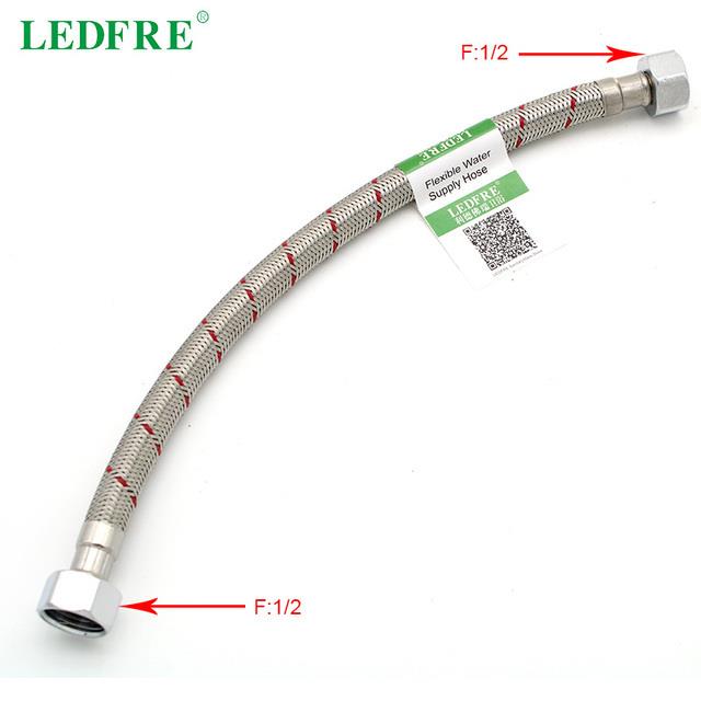 LEDFRE Stainless Steel Braided Flexible Water Supply Hose Faucet Pipe