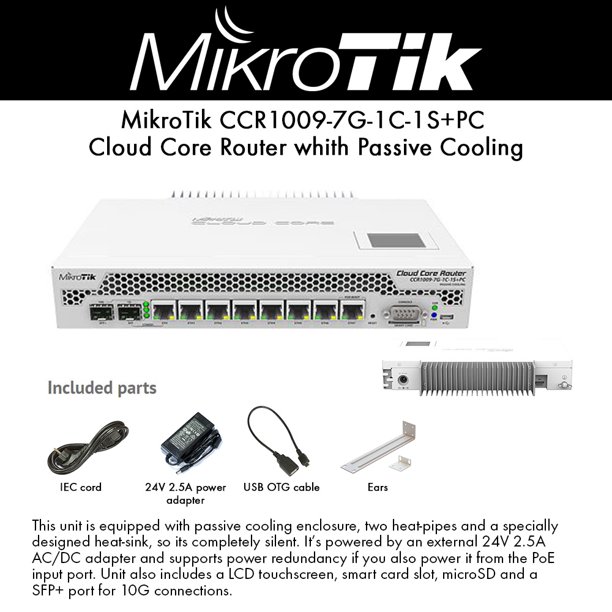 MikroTik CCR1009-7G-1C-1S+PC - Lazada