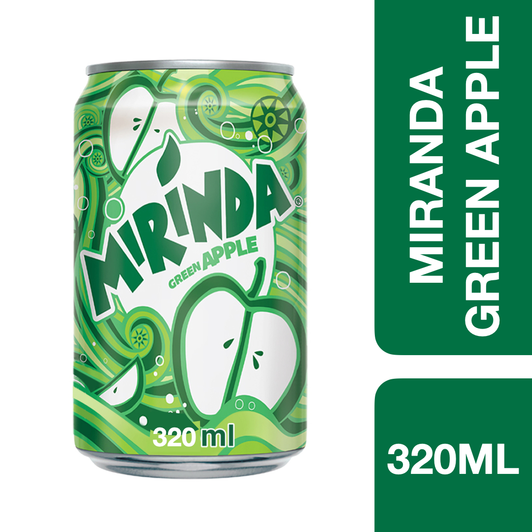 Mirinda Green Apple Soft Drink 320ml ++ มิรินด้า น้ำแอปเปิ้ลเขียว 320 มล.