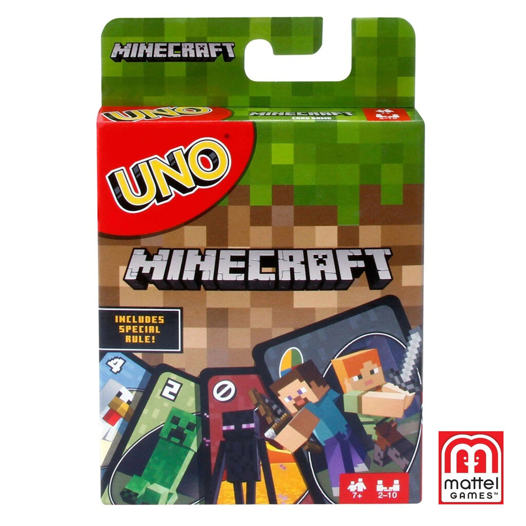 Game Card UNO Minecraft Mattel Card Game Mojang Box ไพ่อูโน่มายคราฟของแท้ แมทเทล การ์ดเกมอันดับ 1