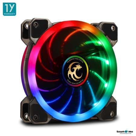 Tsunami Dual Ring+ Series RGB Cooling Fan X5