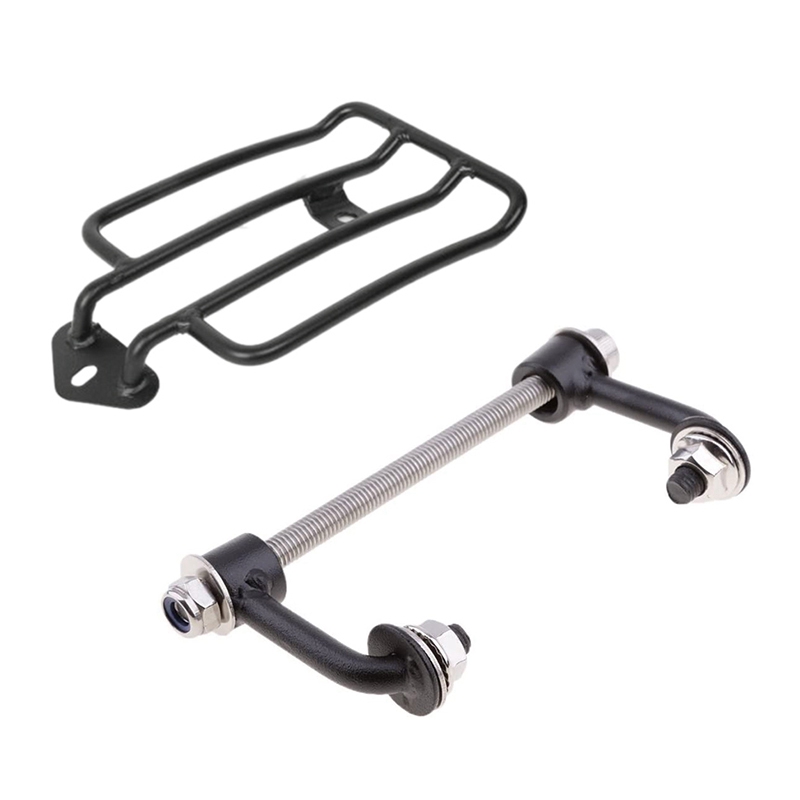 for Sportster Iron XL 883 1200 2004-2019 2018 2017 Rear Solo Seat Luggage Rack & Billet 2Inch Gas Tank Lifts Kit
