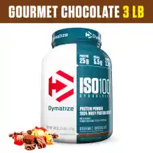 ภาพขนาดย่อของภาพหน้าปกสินค้าDymatize ISO100 Isolate Gourmet Chocolate 3lb เพิ่มกล้ามเนื้อ ลดไขมัน ดูดซึมไว จากร้าน Musclefoodshop บน Lazada ภาพที่ 5