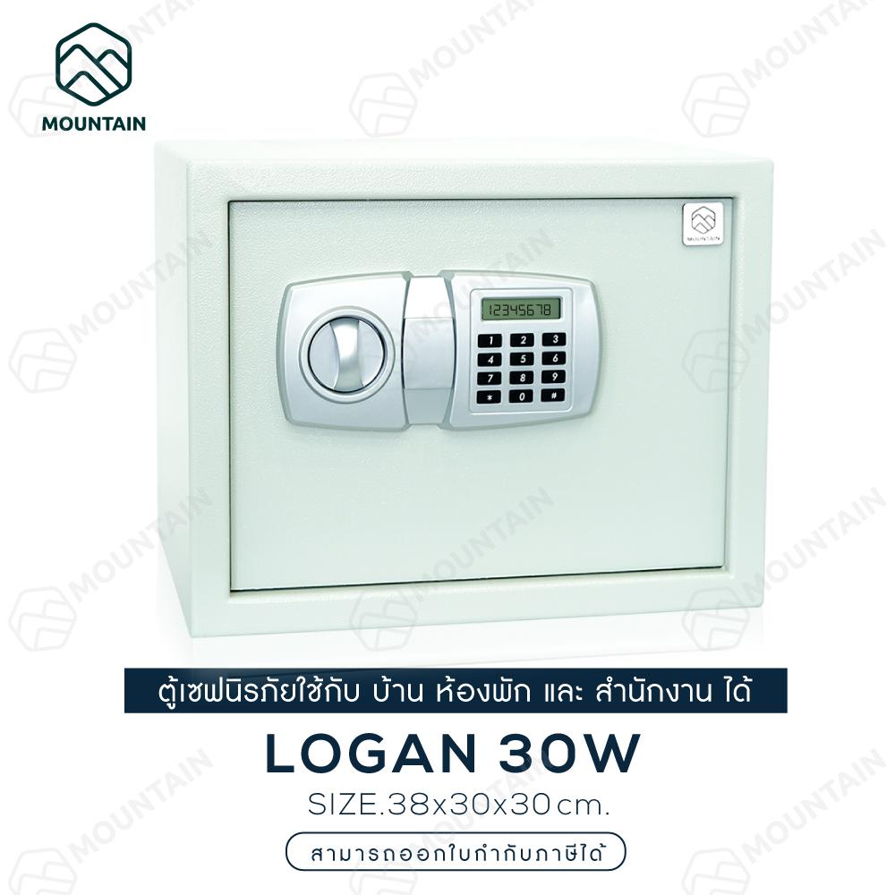 Mountain ตู้เซฟ LOGAN 30W สีขาว ขนาด 38x30x30cm. มีชั้นวาง ตู้นิรภัย ตู้เซฟนิรภัย ตู้เซฟอิเล็กทรอนิกส์ ตู้เซฟบ้าน ตู้เซฟสำนักงาน Electronic Safe Office2art