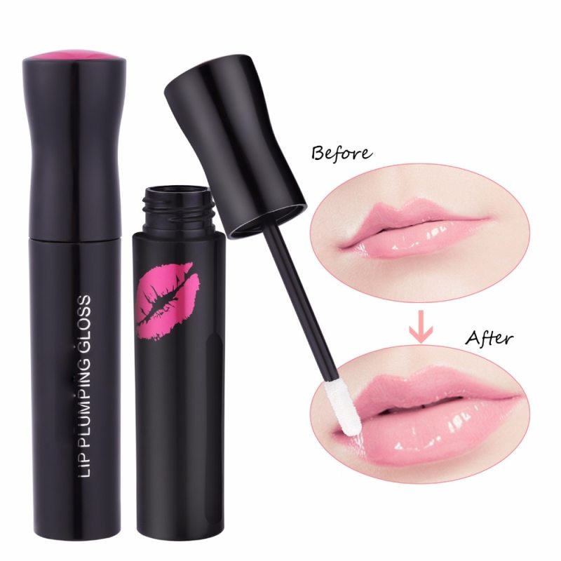 Collagen Lip Plumping Gloss Moisturizer Lip Care Essence Anti Aging Anti-Wrinkle Gel Lip Plumper Liquid Serum 4ml cao cấp