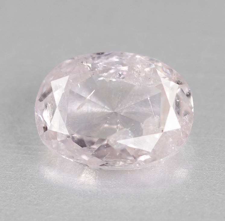 Fancy Pink Diamond 0.14 cts Oval Shape Loose Diamond Untreated Natural Color