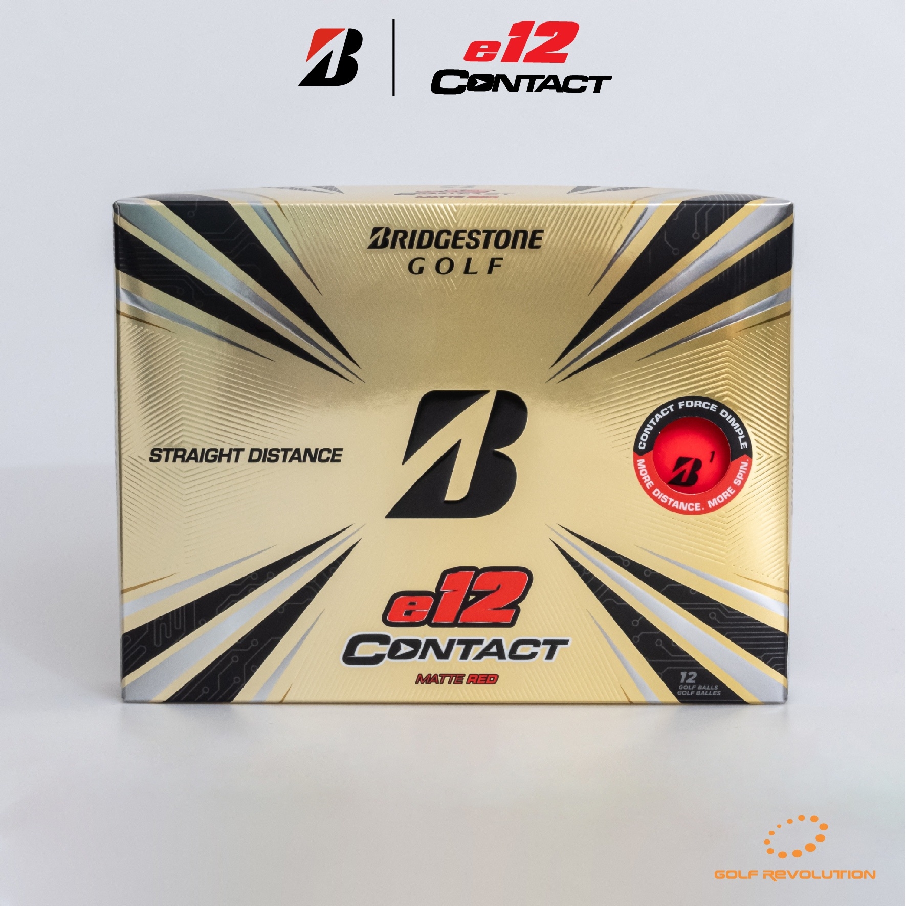 ลูกกอล์ฟ Bridgestone Golf - e12 Contact Matte Red ซื้อ 2 แถม 1, Price: 1,290 THB/dz  (Promotion : Buy2, Free1)