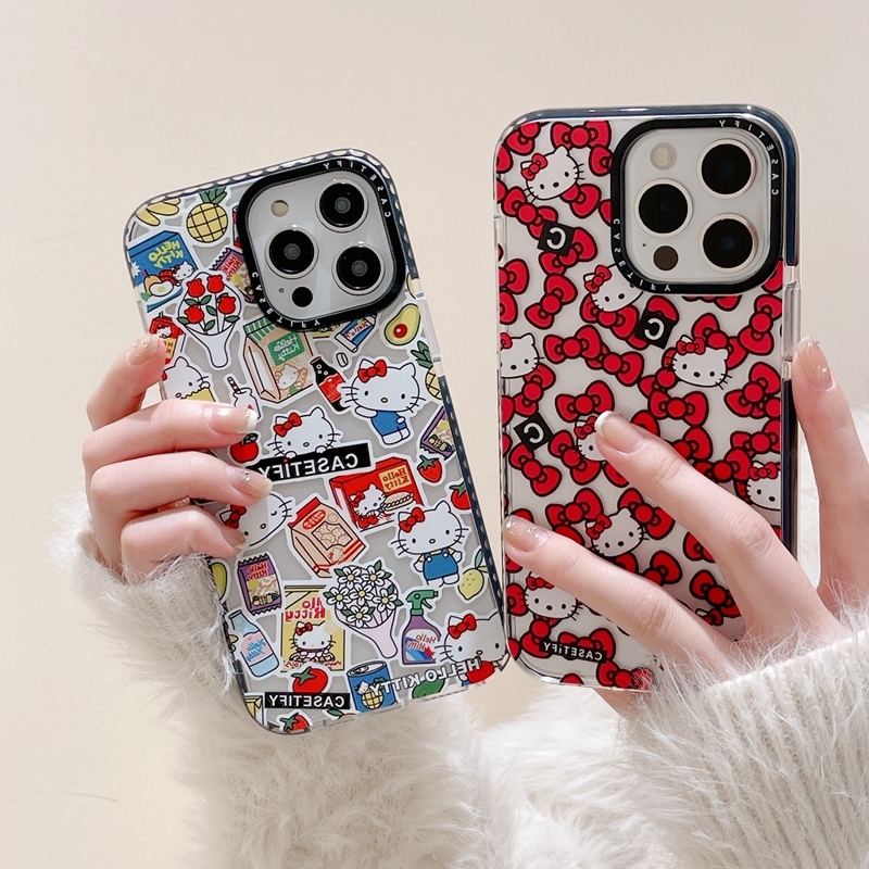 hello kitty x casetify produce sticker iphone case