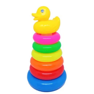 HelloMom ห่วงเสริมสมาธิ ห่วงเรียงซ้อน ห่วงเป็ด เรียงซ้อน Duck stacking ห่วงสวมหลัก ของเล่นฝึกสมาธิ