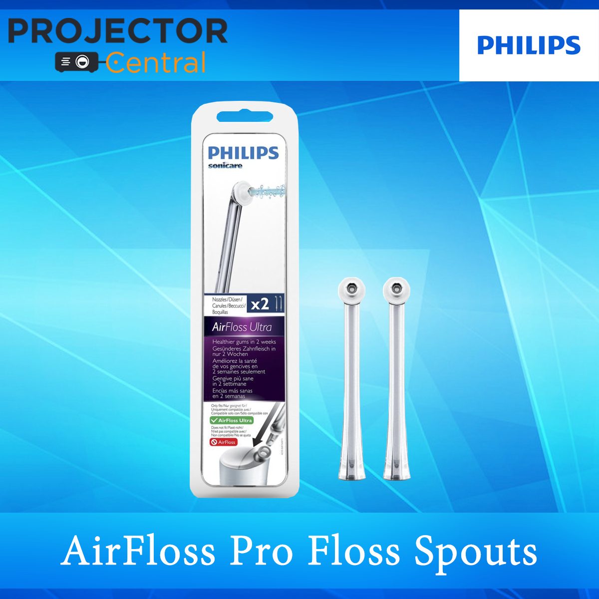 แปรงสีฟันไฟฟ้า Philips Sonicare - AirFloss Ultra - Interdental cleaner - Black (HX8432/13) / Silver (HX8332/11)