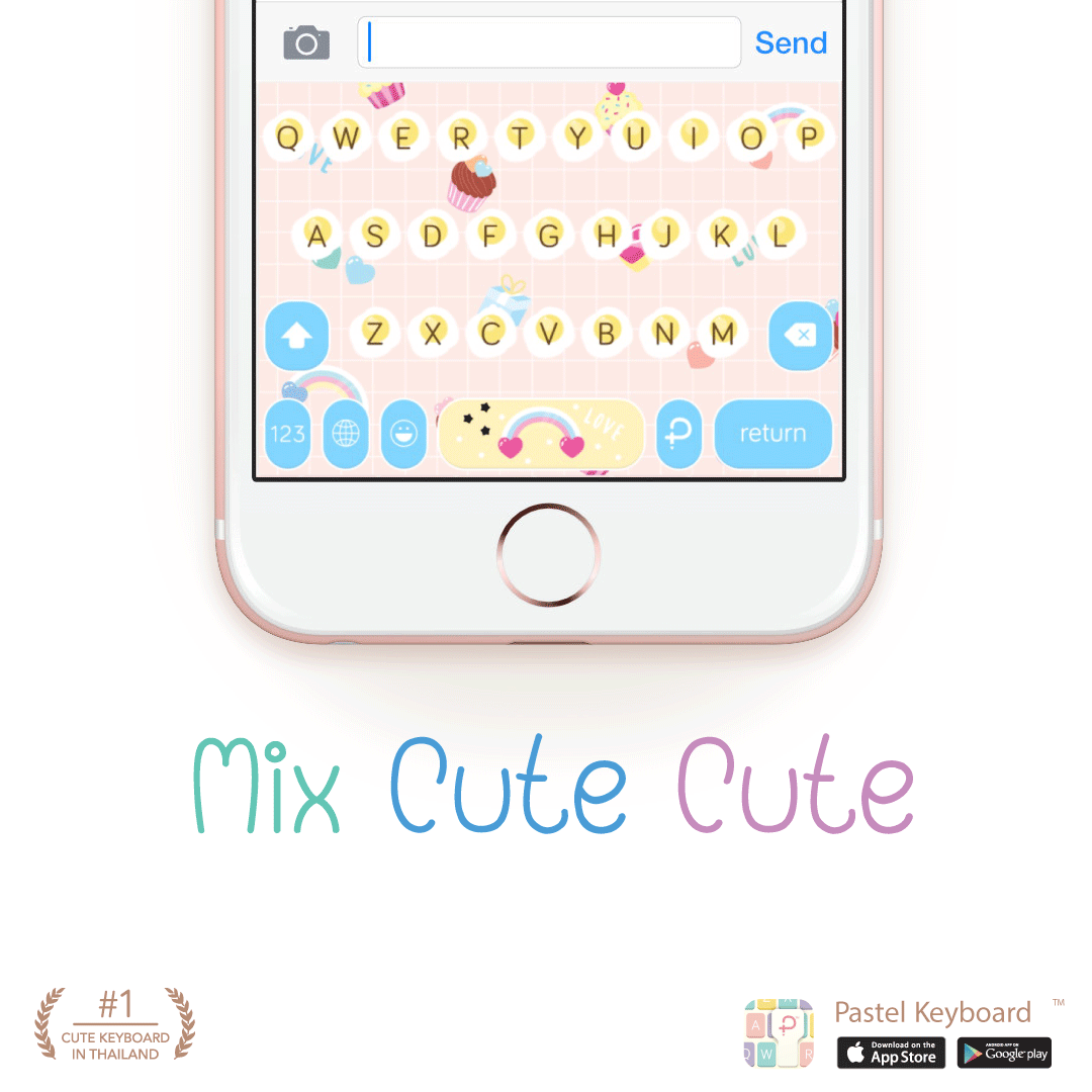 Mix Cute Cute Keyboard Theme⎮(E-Voucher) for Pastel Keyboard App