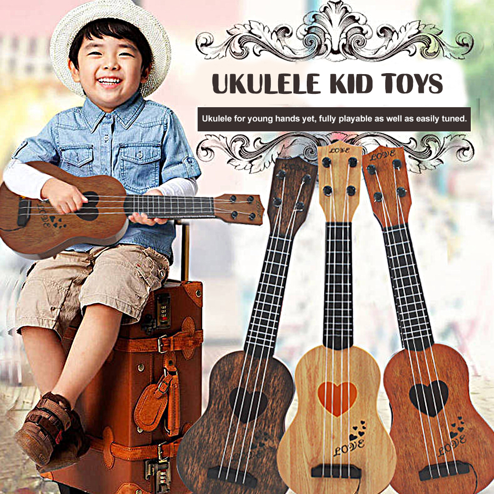 ?อูคูเลเล่ กีตาร์ Ukulele?ของเล่นเด็ก[จัดส่งอย่างรวดเร็ว]#เครื่องดนตรี สำหรับเด็ก21 นิ้ว เครื่องดนตรี4 สาย กีตาร์ฮาวาย (ไม้แท้)
