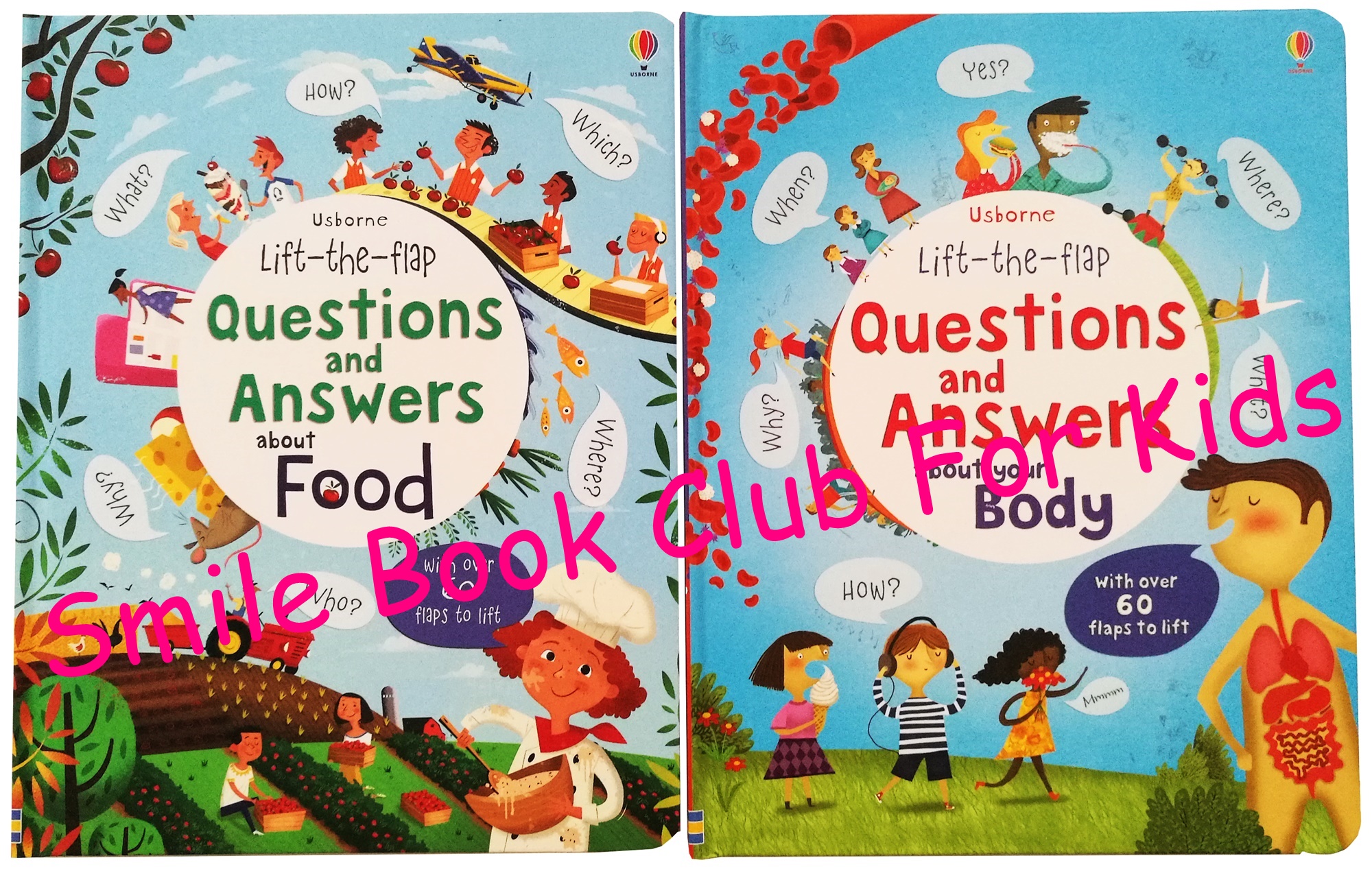 Usborne Lift The Flap - Questions and Answers About Food / About Your Body (2 Books)(หนังสือภาษาอังกฤษ)