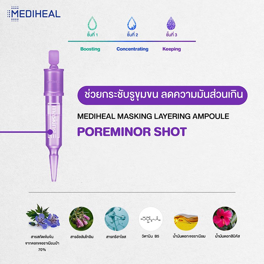 MEDIHEAL MASKING LAYERING AMPOULE POREM… - パック・フェイスマスク