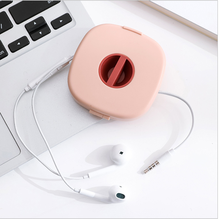 กล่องเก็บสาย เก็บสายชาร์จ USB หูฟัง ม้วนเก็บเป็นระเบียบ น้ำหนักเบา พกพาง่าย ที่เก็บสายชาร์จ อุปกรณ์เก็บสาย กระเป๋าใส่หูฟัง เคสใส่หูฟัง