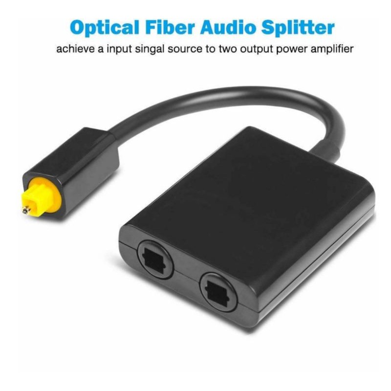 ลดราคา ดิจิตอลSPDIF Optical Audio Splitter 2 Way Toslink Splitter Adapter 1อินพุต2เอาต์พุตออปติคัลSPDIF Splitter Hubสำหรับ DVD #ค้นหาเพิ่มเติม หัวแปลง ปลั๊กไฟ HDMI สายอะแดปเตอร์ Micro USB Express Converter