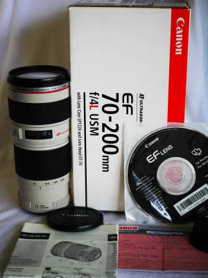 Canon EF 70-200mm F4 L USM L-series Professional Lens in Box, 70-200mm F/4 L USM
