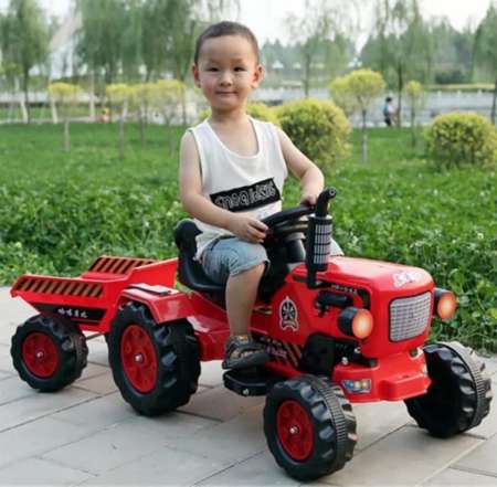 ขายราคา Kids castle รถแบตเตอรี่รถเด็กนั่ง รถไถ รถพ่วงเด็กแถมฟรีพ่วงท้าย เสนอสินค้า