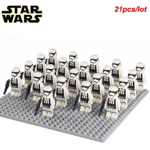 21pcs lot STAR WARS Clone Trooper Commander Fox Rex Mini toy building block