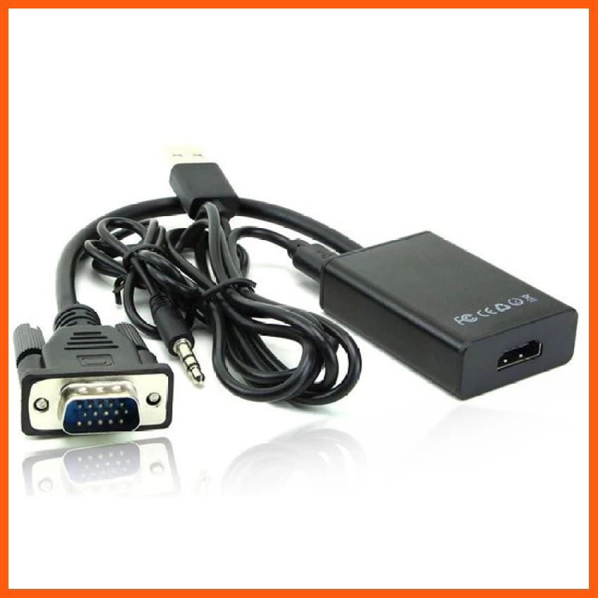Best Quality ตัวแปลงสัญญาณVGA TO HDMI 20cm with audio full hd มีเสียงด้วย black * อุปกรณ์คอมพิวเตอร์ Computer equipment สาย USBอุปกรณ์ไฟฟ้าElectrical equipment โคมไฟ The lamp อะไหล่คอมและเครื่องใช้ต่างๆ Computer parts and appliances