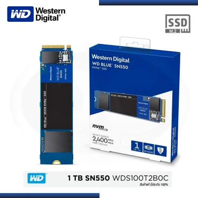 [พร้อมส่ง] 1 TB SSD (เอสเอสดี) WD BLUE SN550 PCIE/NVME M.2 2280 (WDS100T2B0C) WARRANTY 5 - Y
