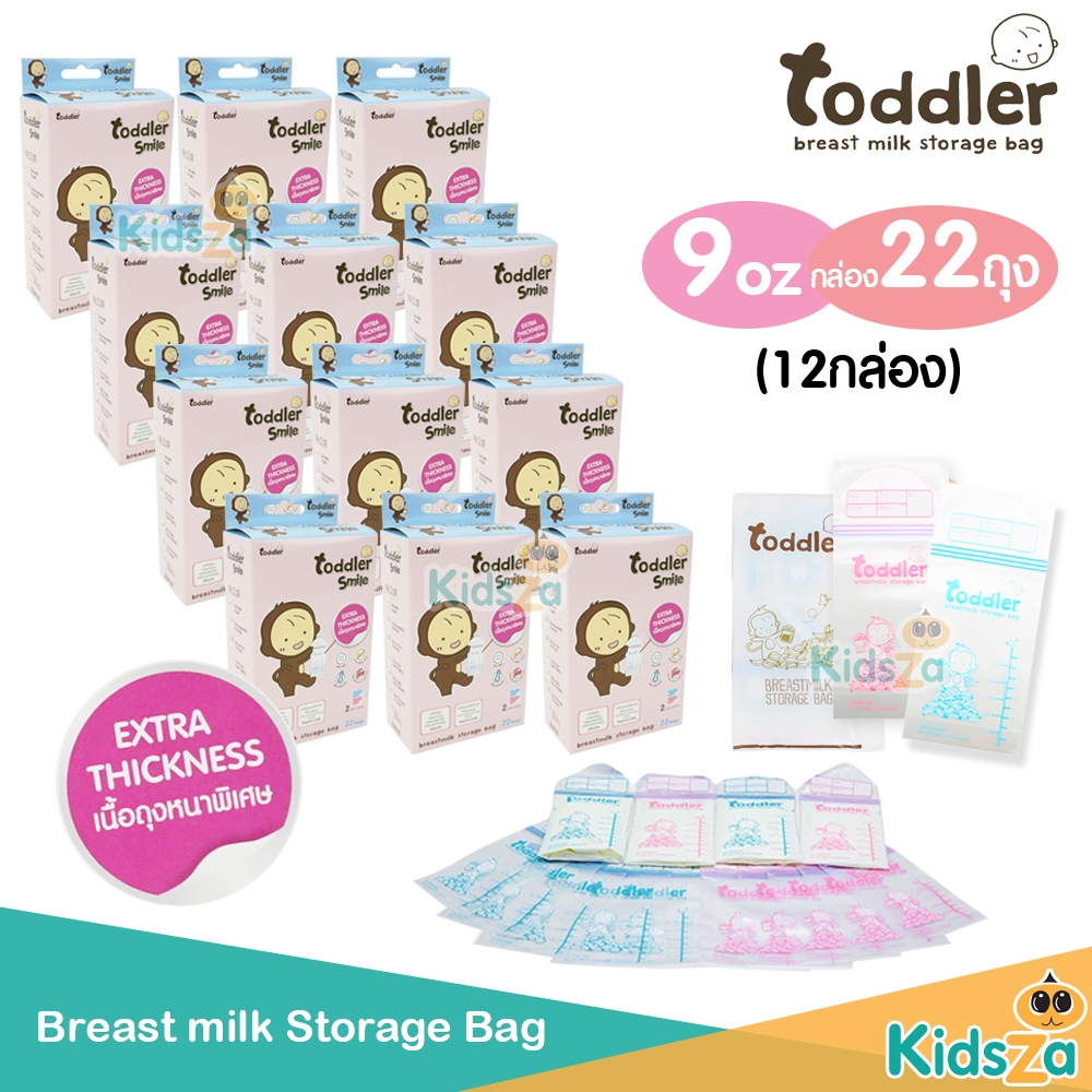 Toddler ท็อตเลอร์ ถุงเก็บน้ำนม Breast Milk Storage Bag [9oz] [22ถุง] [12กล่อง]