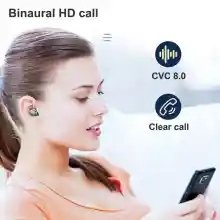ภาพขนาดย่อของภาพหน้าปกสินค้าชุดหูฟังบลูทูธชุดหูฟังสเตอริโอไร้สาย TWS 5.0 ชุดหูฟังบลูทูธพร้อมเคสชาร์จชุดหูฟังไร้สายบลูทูธชุดหูฟังพกพาแบบสัมผัส Bluetooth Wireless Stereo Headphones จากร้าน Best Buy บน Lazada ภาพที่ 9