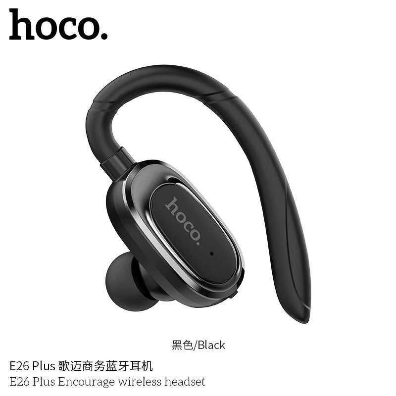 Hoco E26 Plus หูฟังบลูทูธไร้สาย แบบข้างเดียว Bluetooth Headset 4.2 ใส่สลับข้างซ้าย-ขวาได้ รองรับมือถือทุกยี่ห้อ (แท้100%)