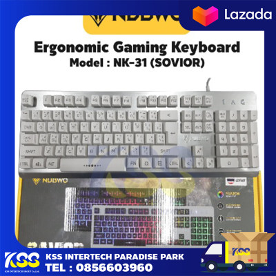 NUBWO NK-31 Savior Gaming Keyboard คีบอร์ดเกมมิ่ง ไฟรุ้ง 7สี