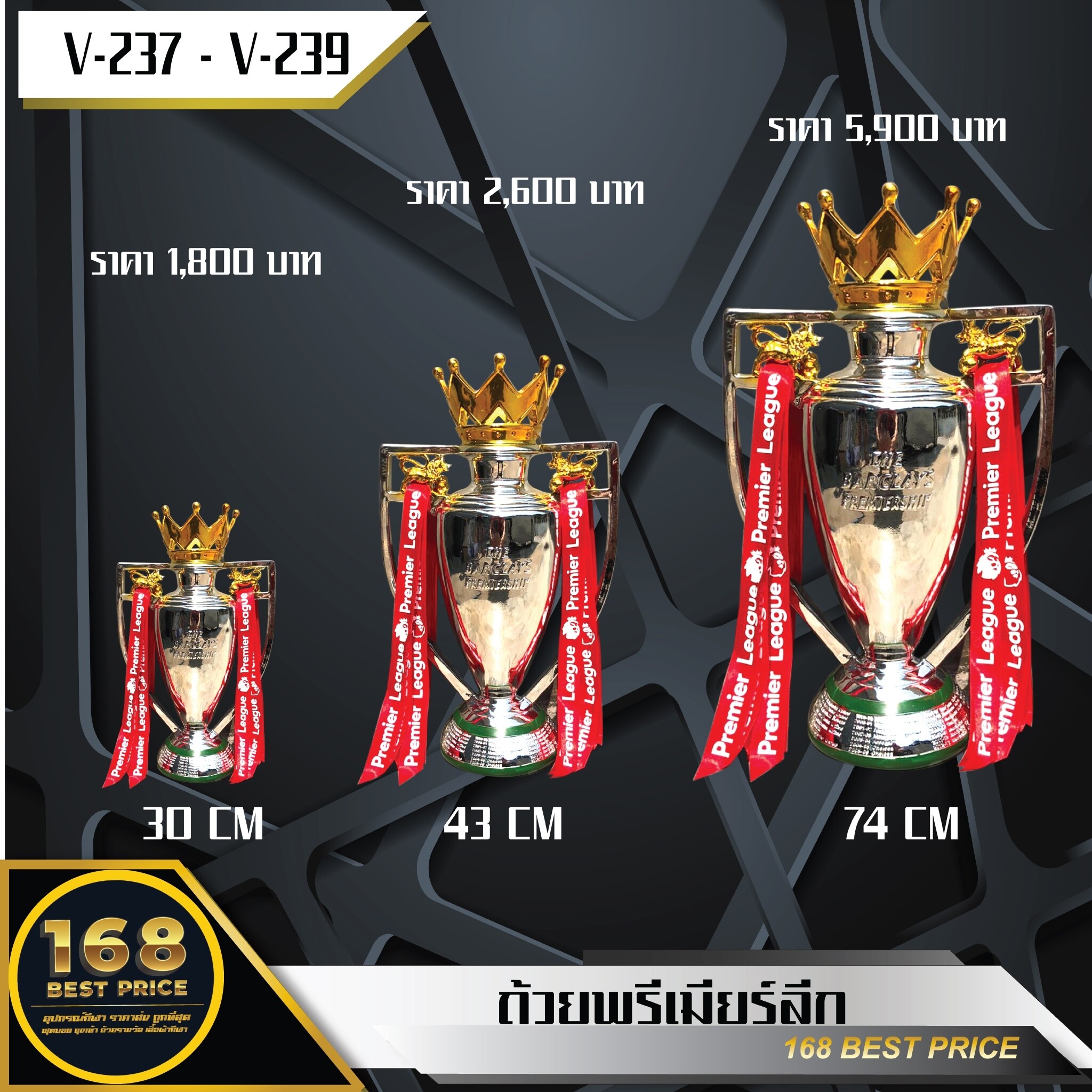 ถ้วยพรีเมียร์ลีก ขนาด 43 CM