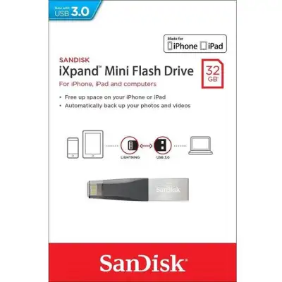 (พร้อมส่ง) Sandisk iXpand Mini Flash Drive 32GB for Iphone Ipad แฟลชไดร์ฟ รุ่น SDIX40N_032G_GN6NN by MP2002 ประกัน 2 ปี Synnex