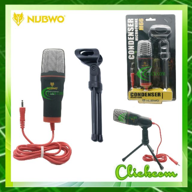 USB MICROPHONE (ไมโครโฟนยูเอสบี) NUBWO M24 CONDENSER MICROPHONE (BLACK