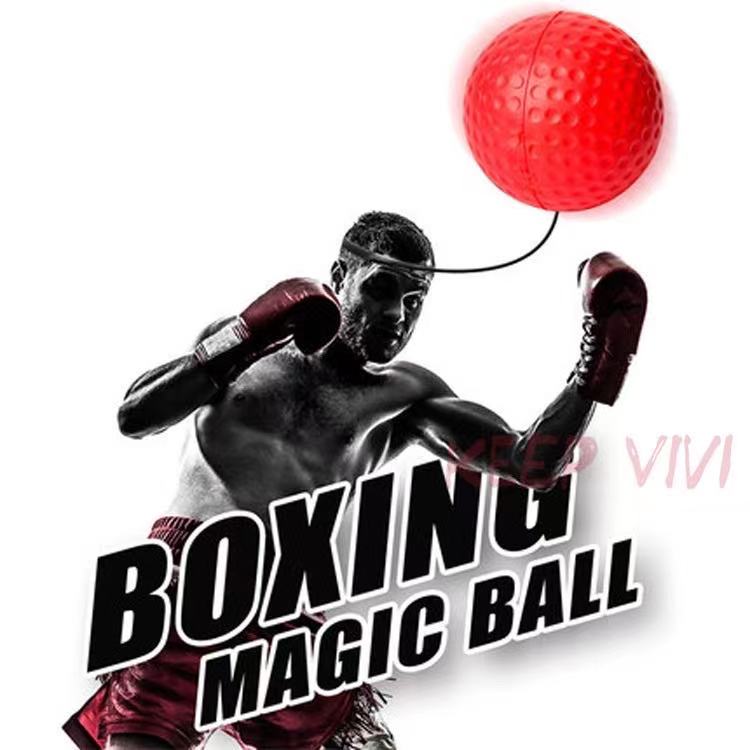 ชกมวยบอลความเร็ว ยิมมวย Punch บอล Boxing Reflex Speed Punch Ball Sanda Boxer Raising Reaction Force Hand Eye Training Set Stress Gym Boxing Muay Thai Exercise