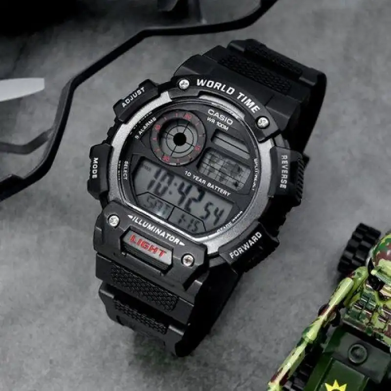 ภาพหน้าปกสินค้านาฬิกา Casio รุ่น AE-1400WH-1A และ AE-1400WH-9A นาฬิกาข้อมือผู้ชายดิจิตอล สายเรซิ่น กันน้ำ 100 เมตร-ของแท้ 100% รับประกันสินค้า 1 ปีเต็ม จากร้าน Win Watch Shop บน Lazada