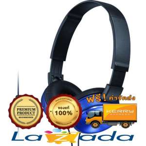 Sony MDR - ZX310AP Series Balanced Sound Headphone With Mic สี Blue หูฟังอินเอียร์ หูฟังครอบหู หูฟัง oppo ของแท้ 100% ราคาถูก ส่งฟรี!! ของใหม่!!