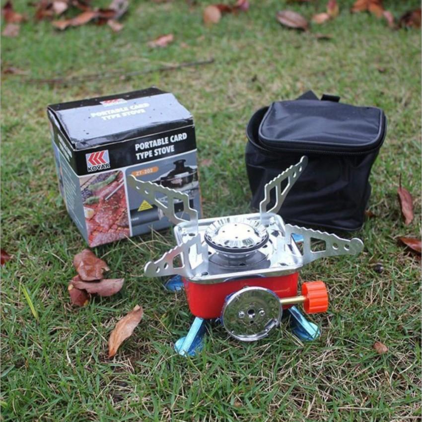 PORTABLE CARD TYPE STOVE เตาแก๊สแคมป์ปิ้งแบบพกพา น้ำหนักเบา รุ่นสี่เหลี่ยม