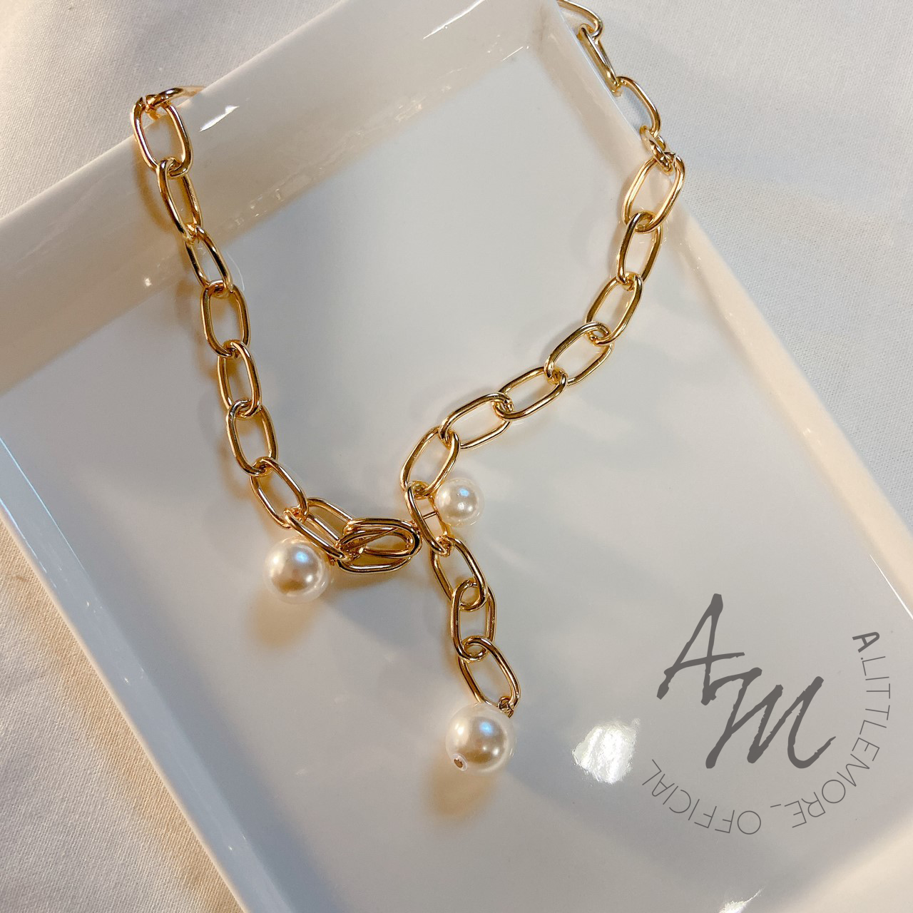 A.littlemore necklace(สร้อยคอ)/pearl chain